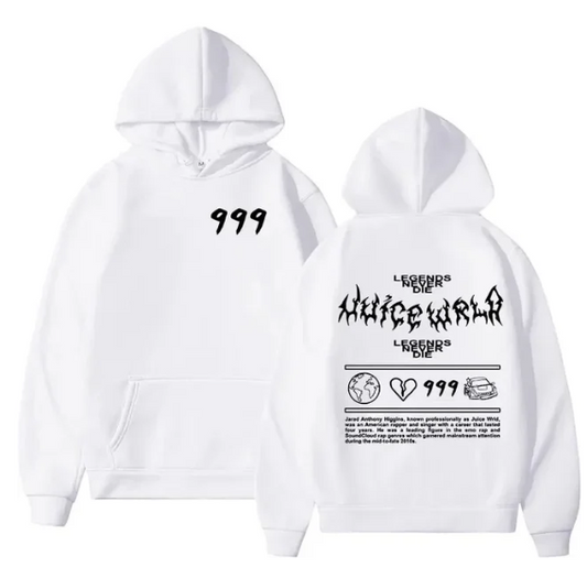 Rapper Juice Wrld 999 Hoodie Men Women Cotton Fashion Pullover Sweatshirt Hip Hop Oversized Hoodies Streetwear Winter Clothes