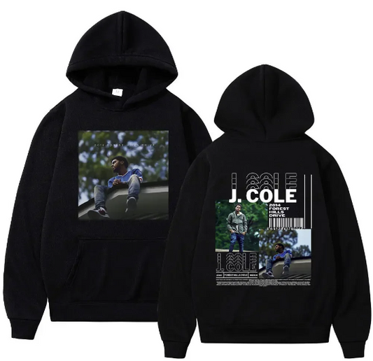 Rapper J.Cole 2014 Forest Hills Drive Print Hoodie Hip Hop Harajuku Men Women Loose Hoody Sweatshirt Fashion Streetwear Hoodies