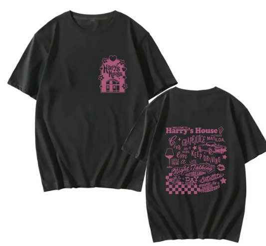 Harrys House Love on Tour Men Women Print T Shirts 100% Cotton T-shirt Kawaii Lovely Comic Tops Aesthetic Clothing Short Sleeve