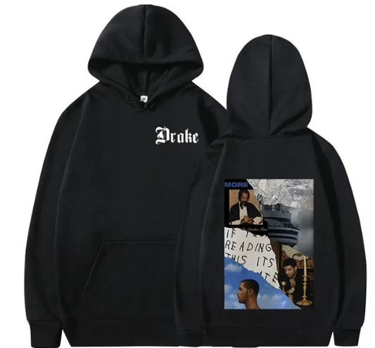 Rapper Drake Music Album Cover Graphic Hoodies Men's Fashion Hip Hop Vintage Sweatshirts Autumn/Winter Fleece Warm Pullovers Y2k